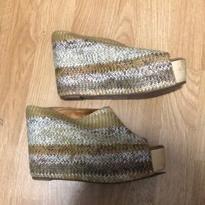 Jeffrey Campbell woven wedge